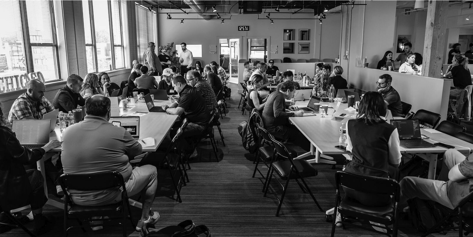 People collaborating at a hands-on AI workshop